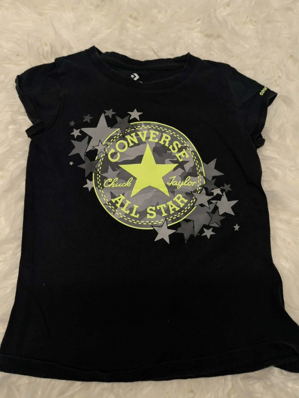 Y2k 2000s converse tee girls/ boys camo star good condition size 6
